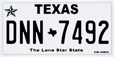 TX license plate DNN7492