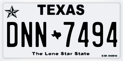 TX license plate DNN7494