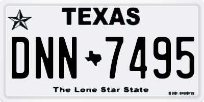 TX license plate DNN7495