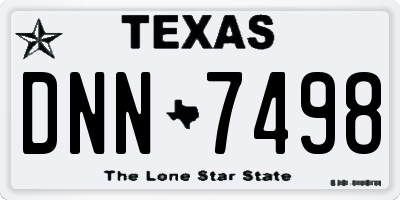 TX license plate DNN7498