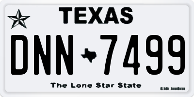 TX license plate DNN7499