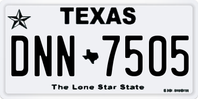 TX license plate DNN7505