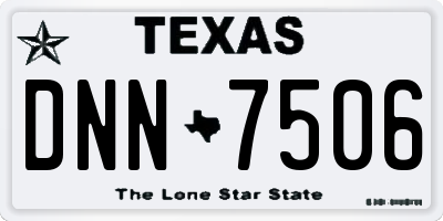 TX license plate DNN7506