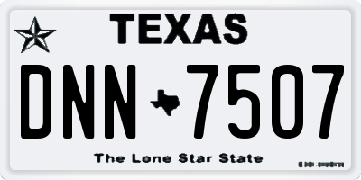 TX license plate DNN7507