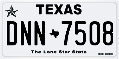 TX license plate DNN7508