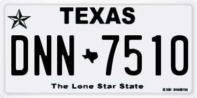 TX license plate DNN7510