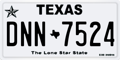 TX license plate DNN7524