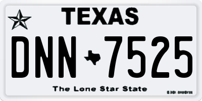 TX license plate DNN7525