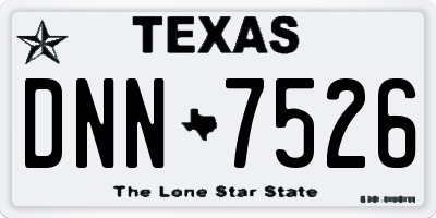 TX license plate DNN7526