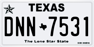 TX license plate DNN7531