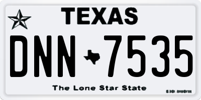 TX license plate DNN7535
