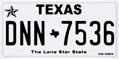 TX license plate DNN7536
