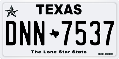 TX license plate DNN7537