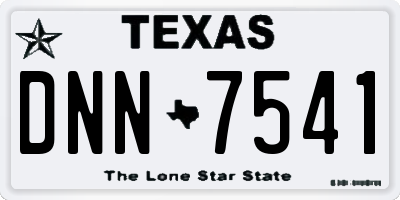 TX license plate DNN7541