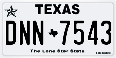 TX license plate DNN7543