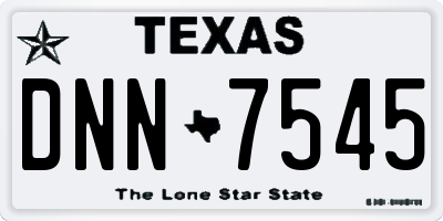 TX license plate DNN7545