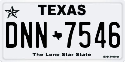 TX license plate DNN7546