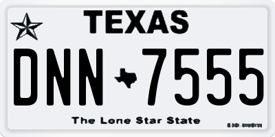 TX license plate DNN7555