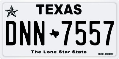 TX license plate DNN7557