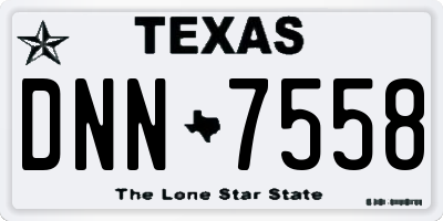 TX license plate DNN7558