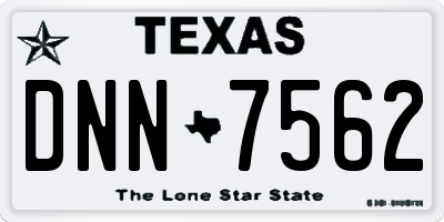 TX license plate DNN7562