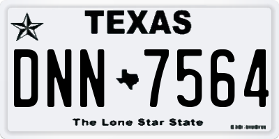 TX license plate DNN7564