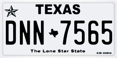 TX license plate DNN7565