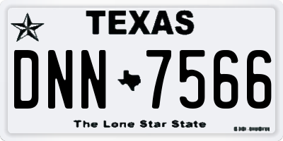 TX license plate DNN7566