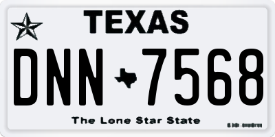 TX license plate DNN7568