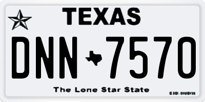 TX license plate DNN7570