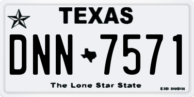TX license plate DNN7571