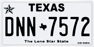 TX license plate DNN7572