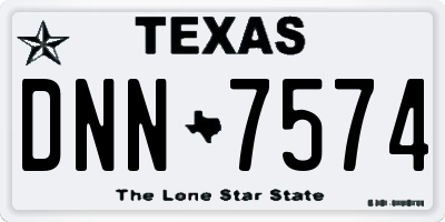 TX license plate DNN7574