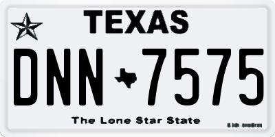 TX license plate DNN7575