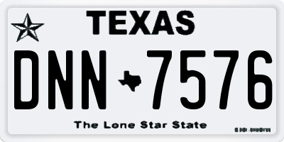 TX license plate DNN7576
