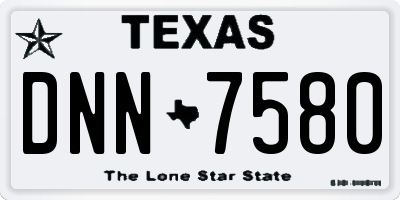TX license plate DNN7580