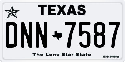 TX license plate DNN7587