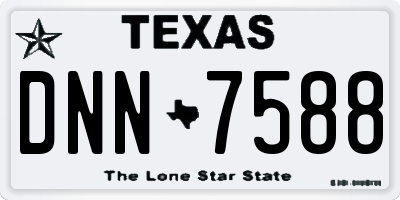 TX license plate DNN7588
