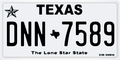 TX license plate DNN7589