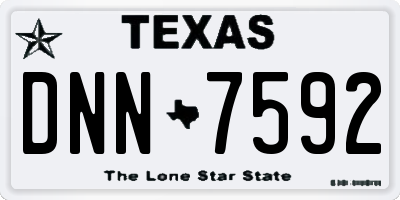 TX license plate DNN7592