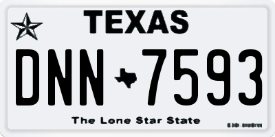 TX license plate DNN7593