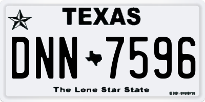 TX license plate DNN7596