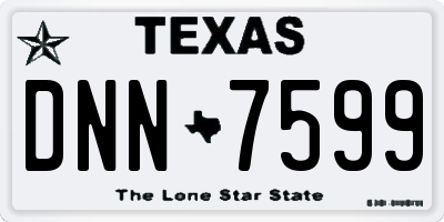 TX license plate DNN7599