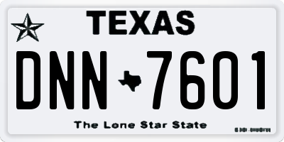 TX license plate DNN7601