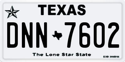 TX license plate DNN7602