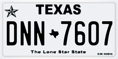 TX license plate DNN7607