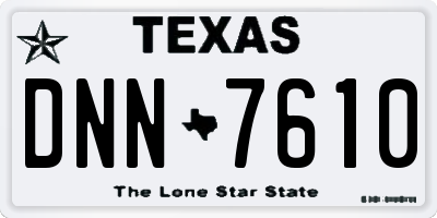 TX license plate DNN7610