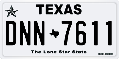 TX license plate DNN7611