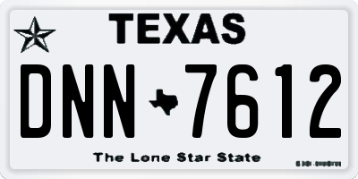 TX license plate DNN7612