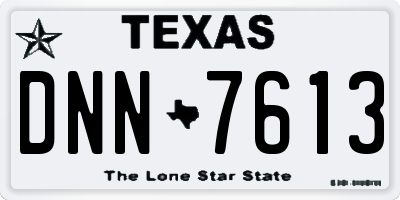 TX license plate DNN7613